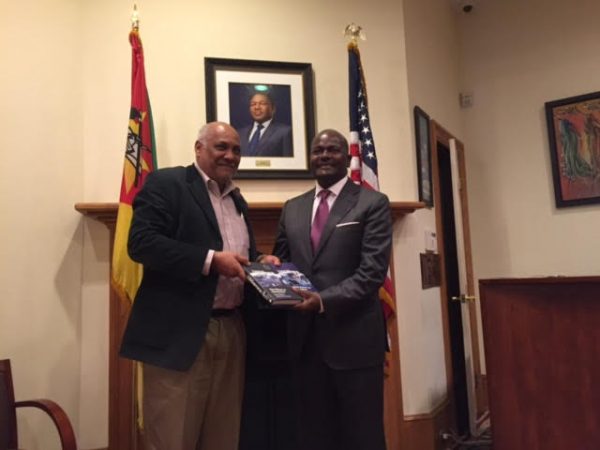 Issa Baluch with Carlos dos Santos, Mozambique Ambassador to the United States